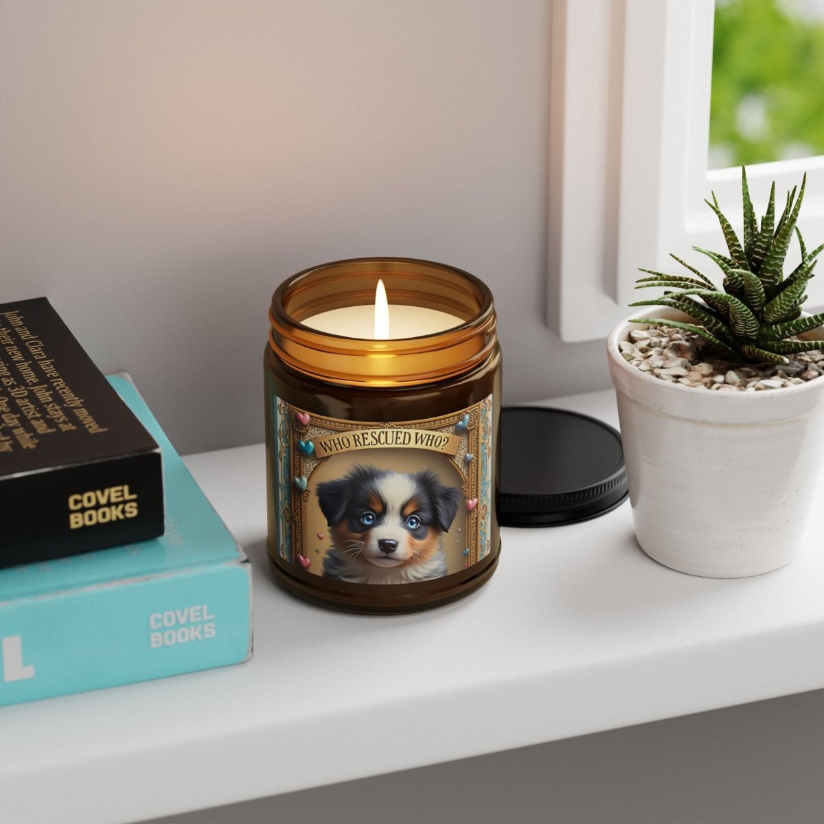 Soy Candle - Who Rescued Who Aussie Design - Buy That Thang