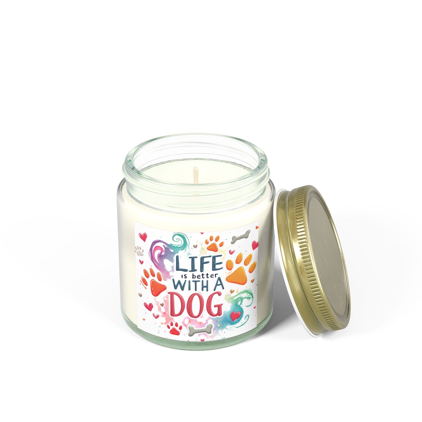 Candles, Life is Better with a Dog Coconut Apricot Wax Scented Candle