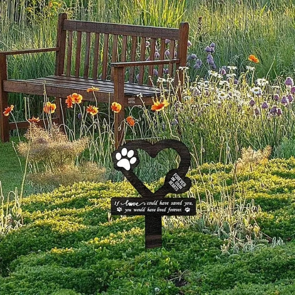 Memorial Pet Grave Marker – Outdoor Garden Cemetery Stake for Dog & Cat Loss