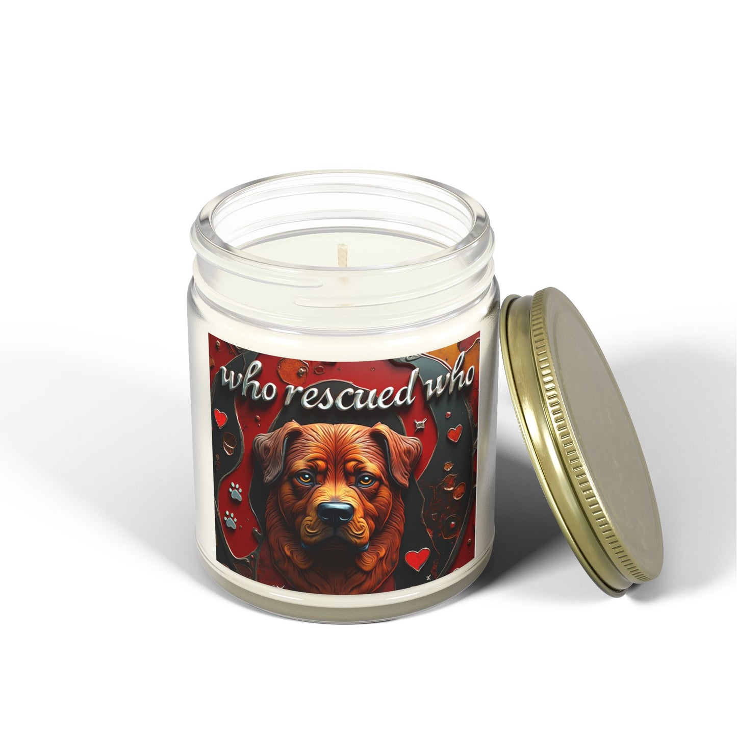 Candles-Coconut Apricot Wax, Who Rescued Who Scented Candle