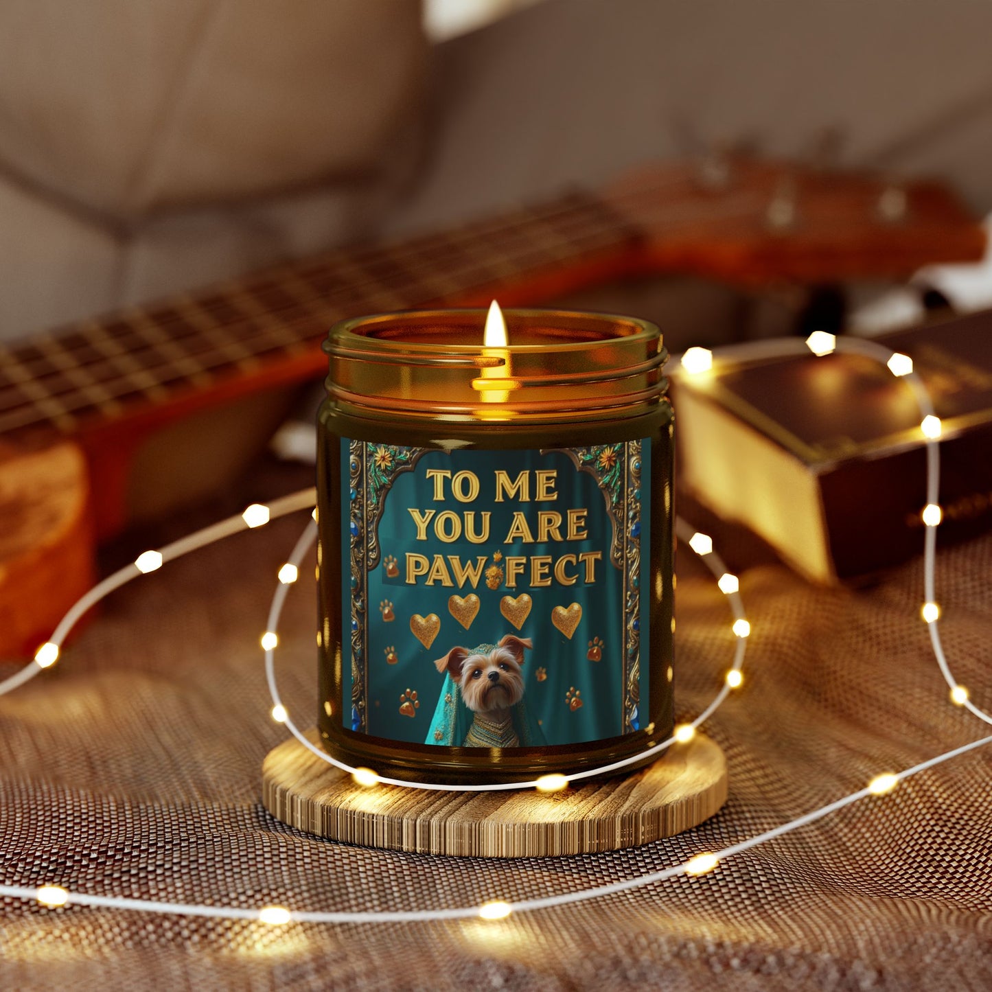 Candle, Pawfect Coconut Apricot Wax Scented Candle (4oz, 9oz)