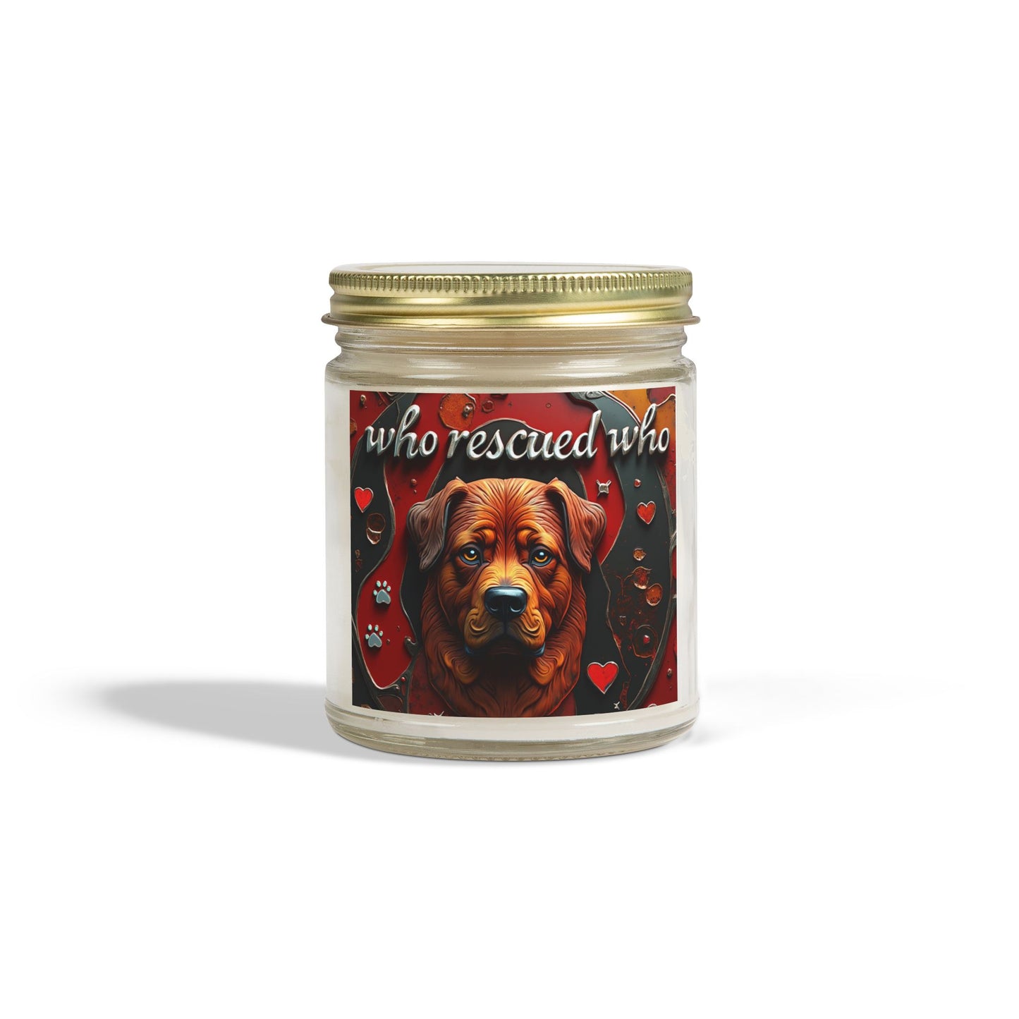 Candles-Coconut Apricot Wax, Who Rescued Who Scented Candle