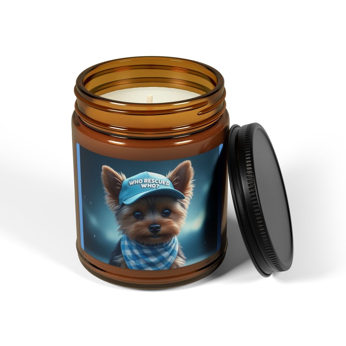 Soy Candle WHO RESCUED' WHO Yorkie Boy - Buy That Thang