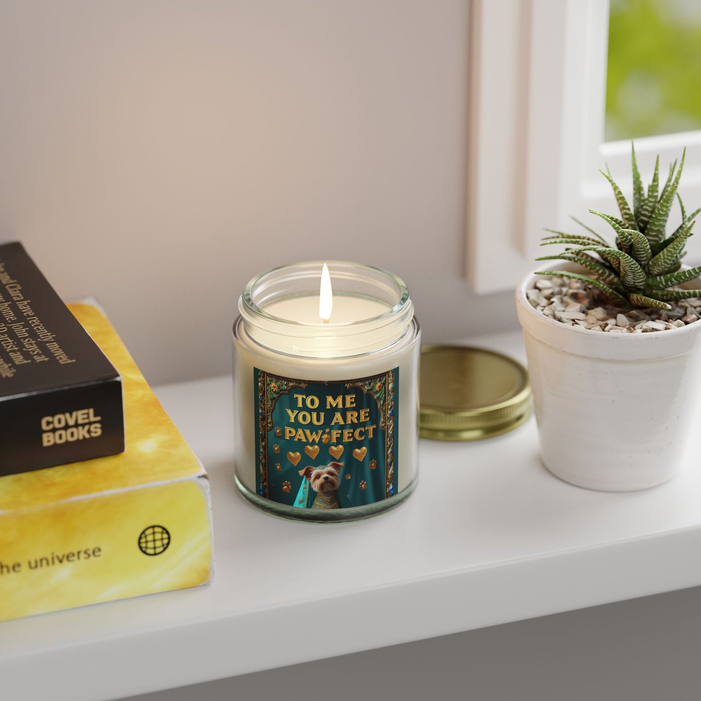 Candle, Pawfect Coconut Apricot Wax Scented Candle (4oz, 9oz)