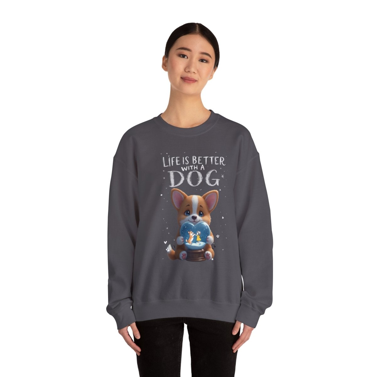Crewneck Sweatshirt - Corgi Lovers Life is Better With a Dog - Buy That Thang