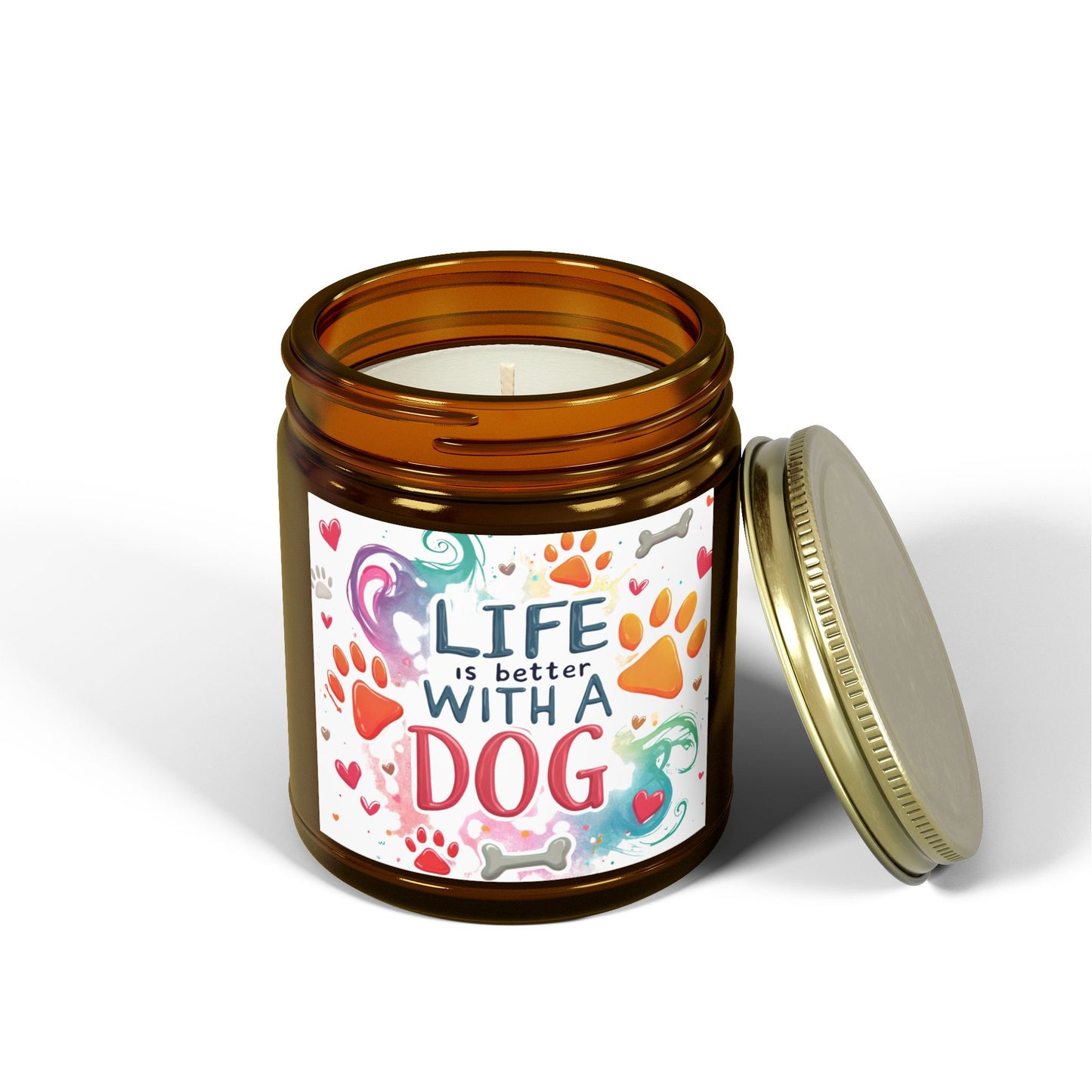 Candles, Life is Better with a Dog Coconut Apricot Wax Scented Candle