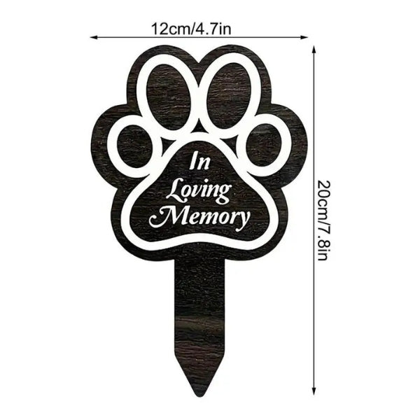 Memorial Pet Grave Marker – Outdoor Garden Cemetery Stake for Dog & Cat Loss