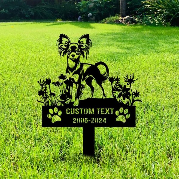 Custom Russian Toy Memorial Stake – Personalized Metal Dog Grave Marker - Buy That Thang