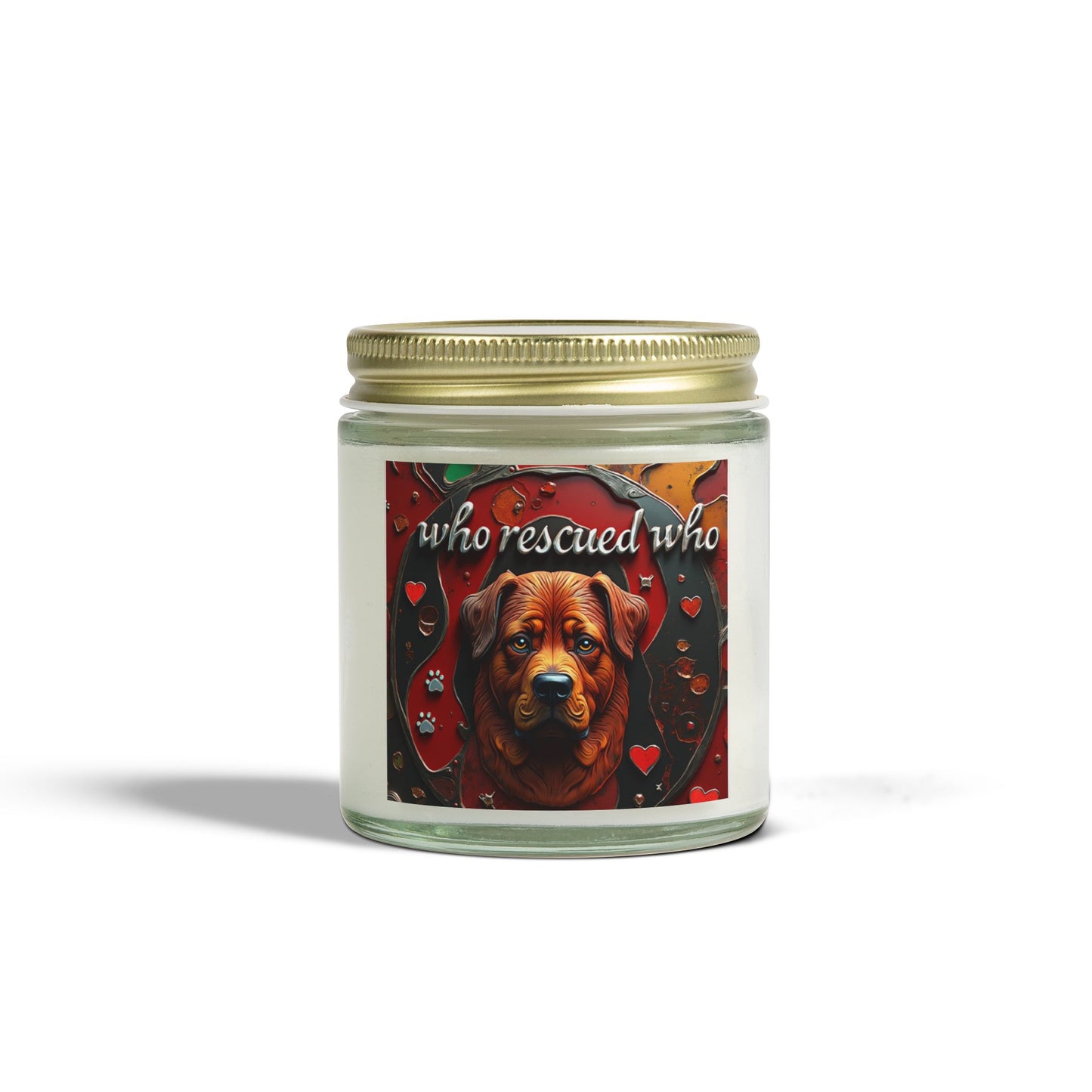Candles-Coconut Apricot Wax, Who Rescued Who Scented Candle