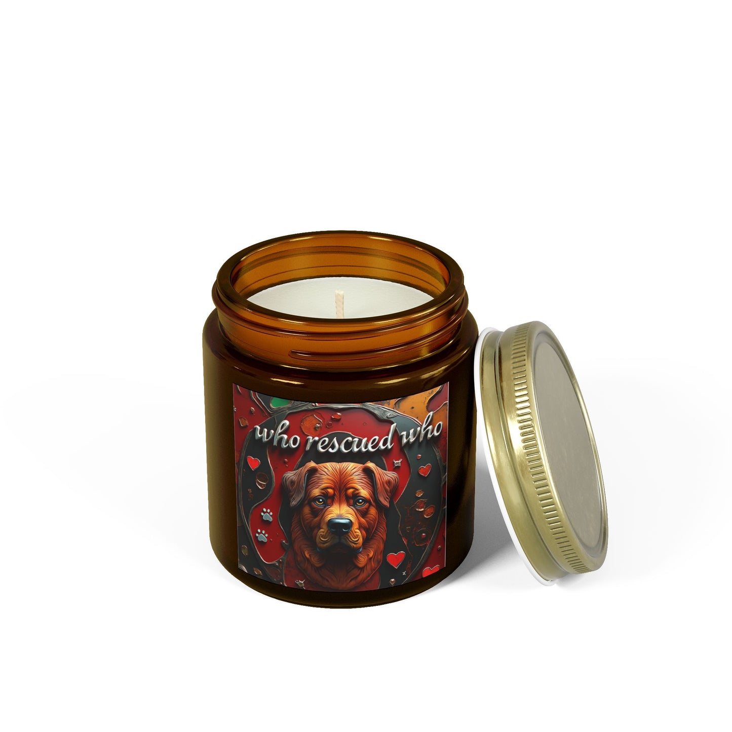 Candles-Coconut Apricot Wax, Who Rescued Who Scented Candle