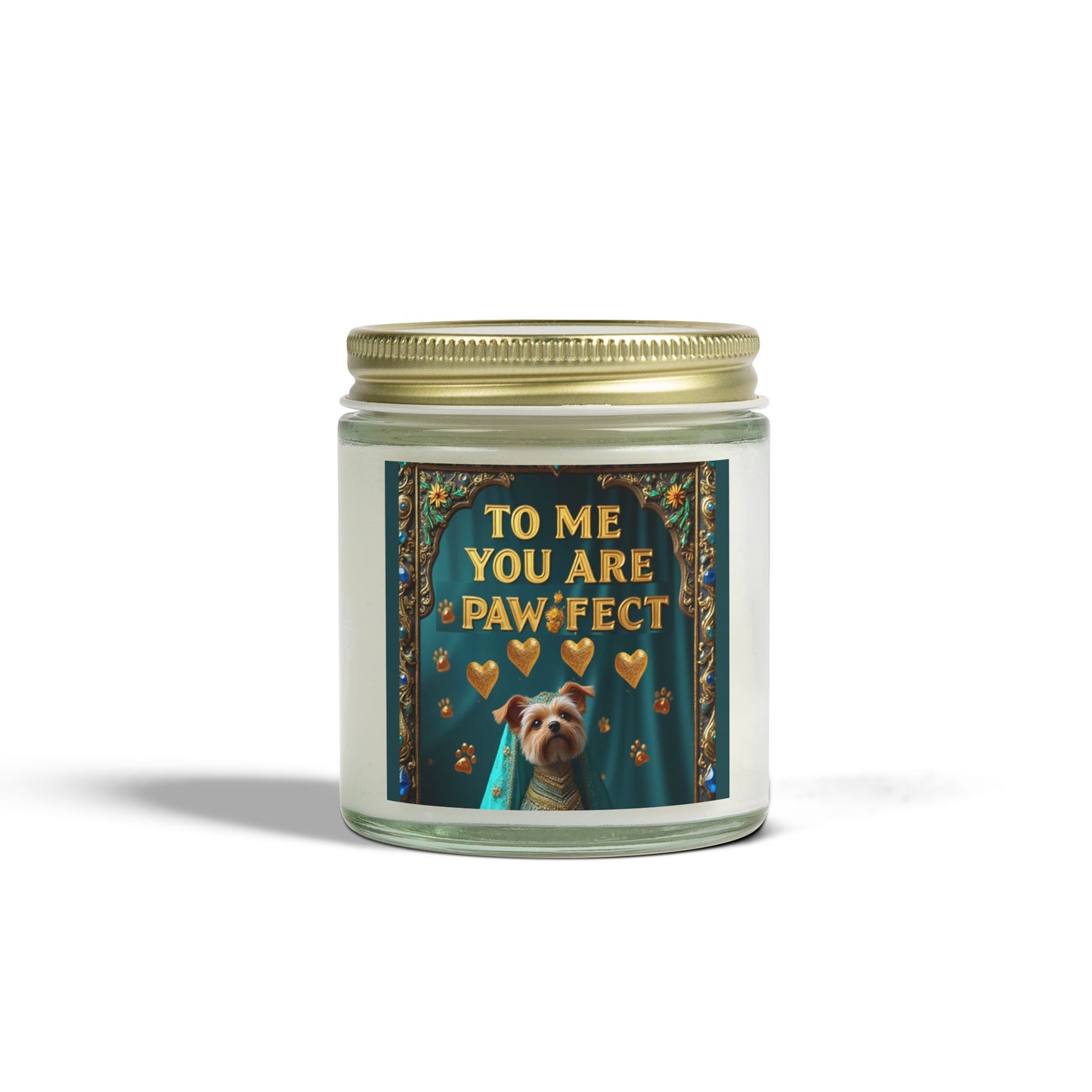 Candle, Pawfect Coconut Apricot Wax Scented Candle (4oz, 9oz)