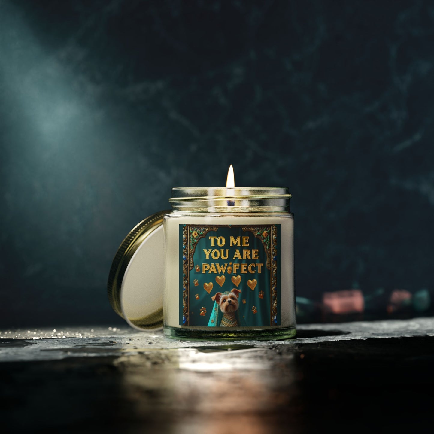 Candle, Pawfect Coconut Apricot Wax Scented Candle (4oz, 9oz)