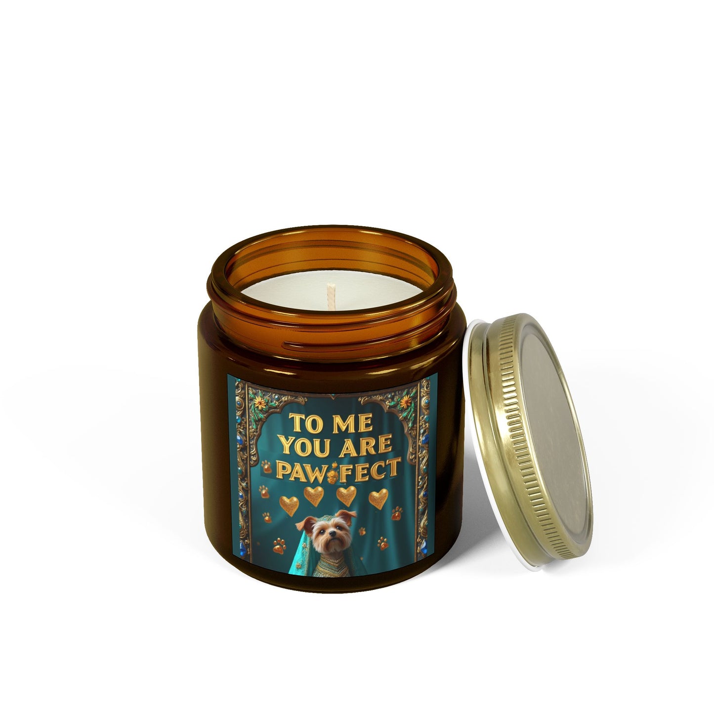 Candle, Pawfect Coconut Apricot Wax Scented Candle (4oz, 9oz)