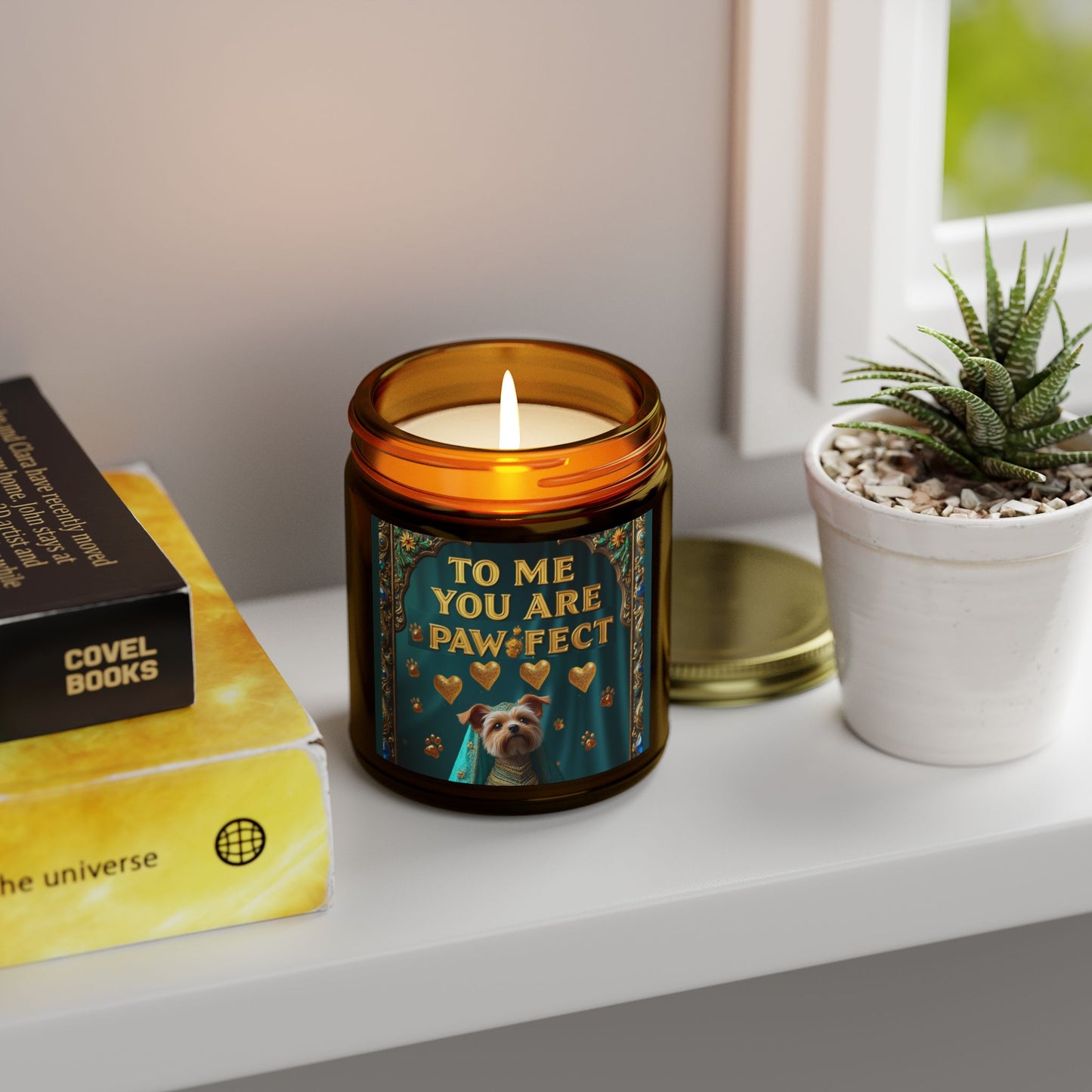 Candle, Pawfect Coconut Apricot Wax Scented Candle (4oz, 9oz)