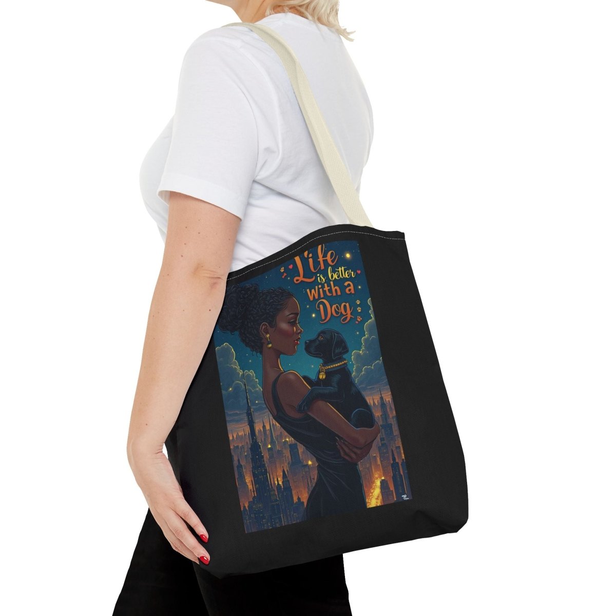 Dog Lover Tote Bag - Life with a Dog is Better - Buy That Thang