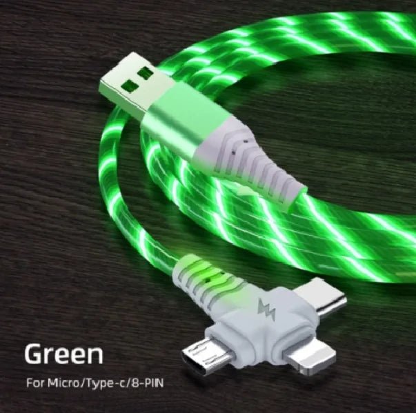 3 in 1 LED Flowing Charging Cable - Buy That Thang