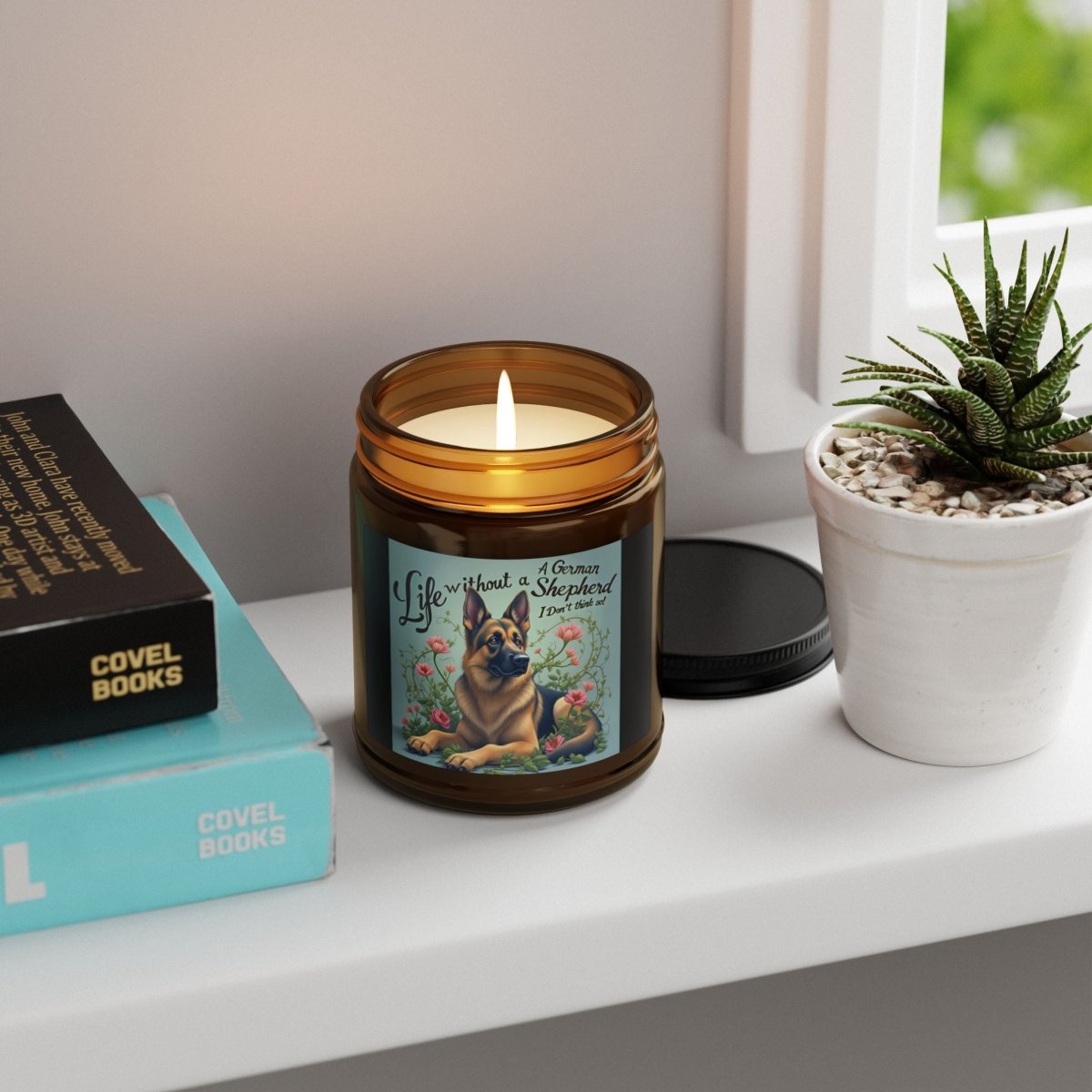 Candle - Life Without a Germany Shepherd - Multi - Size, Amber Jar - Buy That Thang