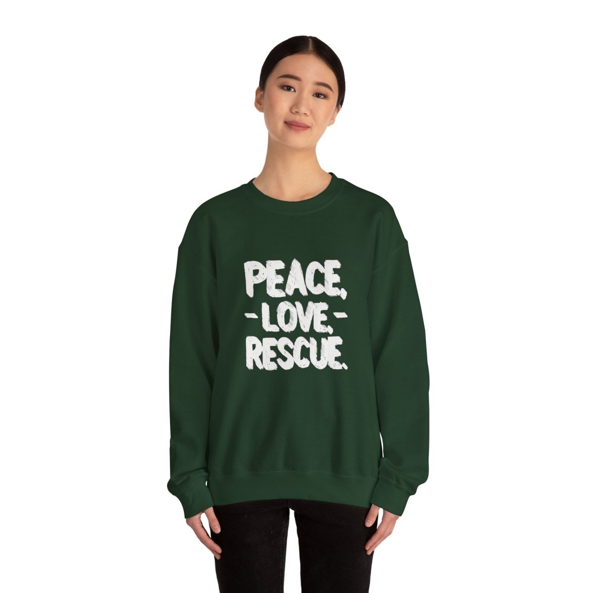 Sweatshirt Peace Love Rescue - Buy That Thang