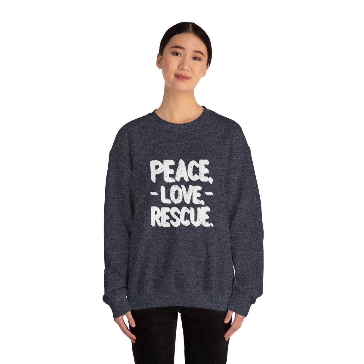 Sweatshirt Peace Love Rescue - Buy That Thang