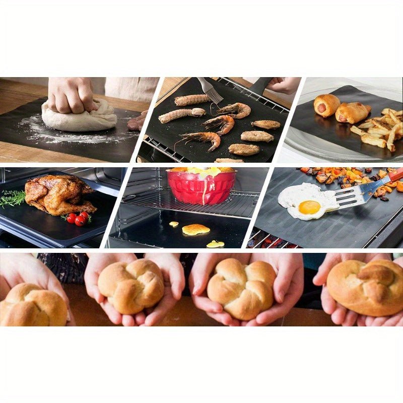 1pc, Oven Liners for Bottom Of Oven, BPA And PFOA Free Oven Mat, Thick Heavy Duty Non Stick Oven Mats for Electric, Gas, Toaster, Convection, Microwave Ovens And Grills, BBQ Accessories, Grill Accessories, Easy Clean Liner, - Buy That Thang