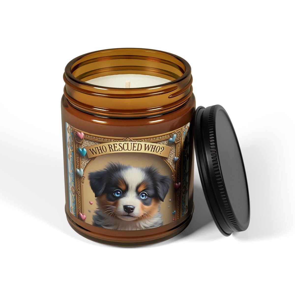Soy Candle - Who Rescued Who Aussie Design - Buy That Thang