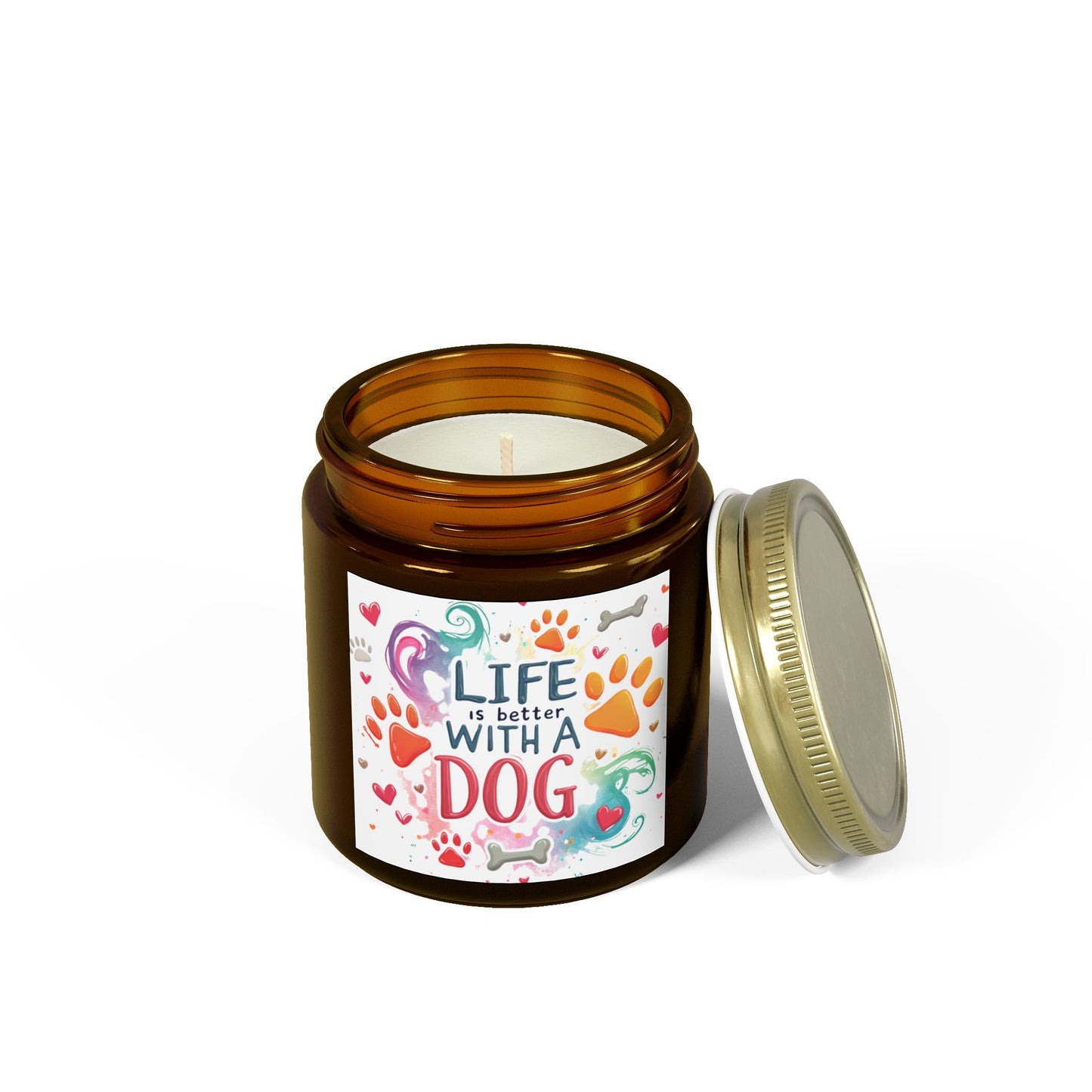 Candles, Life is Better with a Dog Coconut Apricot Wax Scented Candle