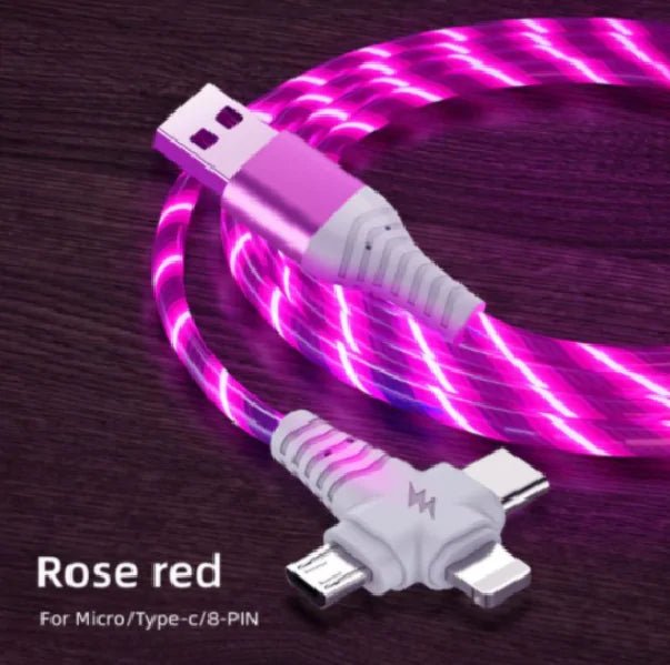 3 in 1 LED Flowing Charging Cable - Buy That Thang