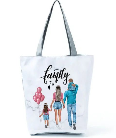Cute Cartoon Super Mama Print Bag Travel Shoulder - Buy That Thang