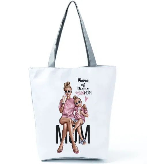 Cute Cartoon Super Mama Print Bag Travel Shoulder - Buy That Thang