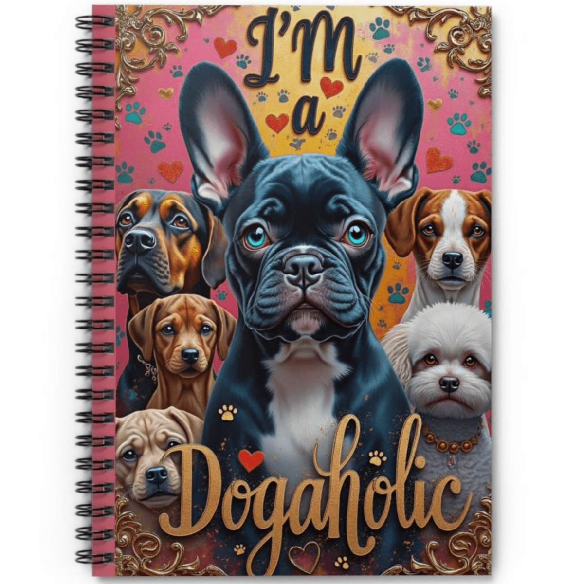 Ruled Line Spiral Notebook - Dogaholic Design - Buy That Thang