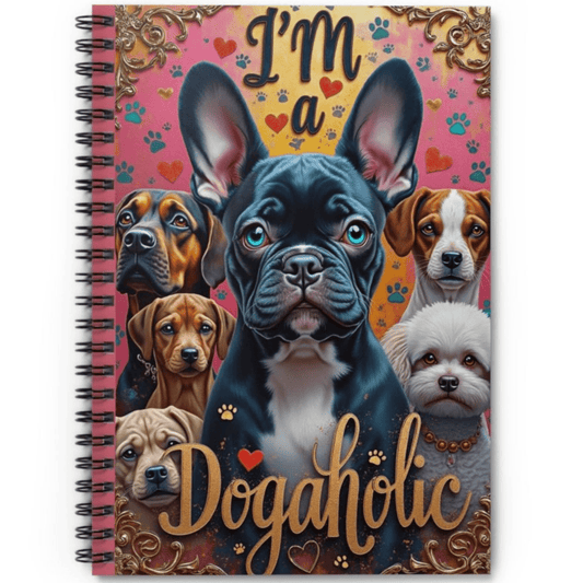 Ruled Line Spiral Notebook - Dogaholic Design - Buy That Thang