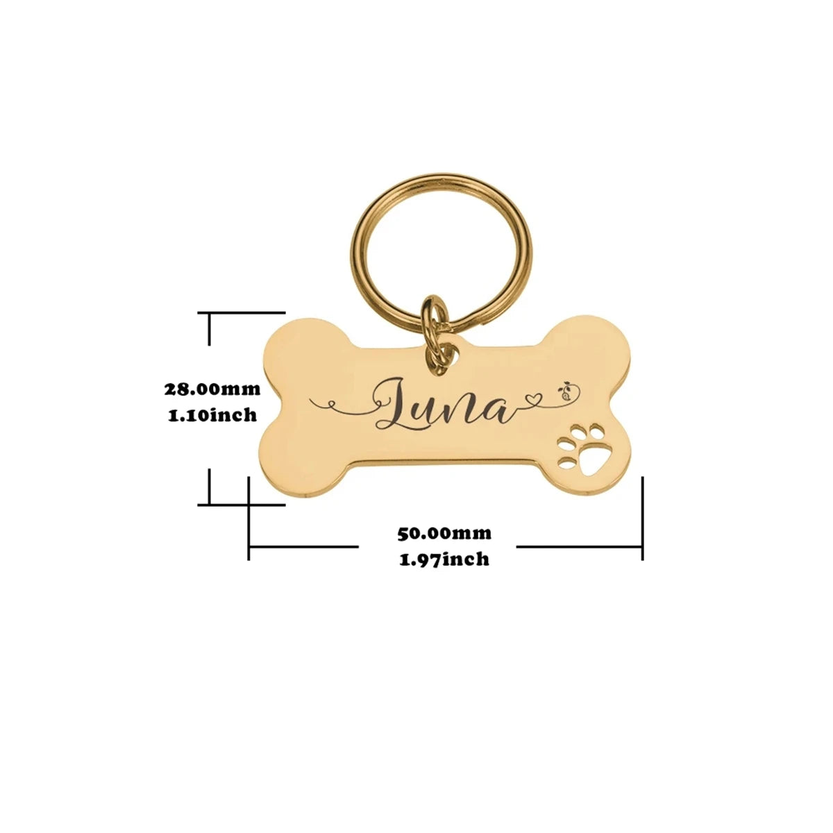 1pc Creative Custom Text The name of the love wavy line Personalized