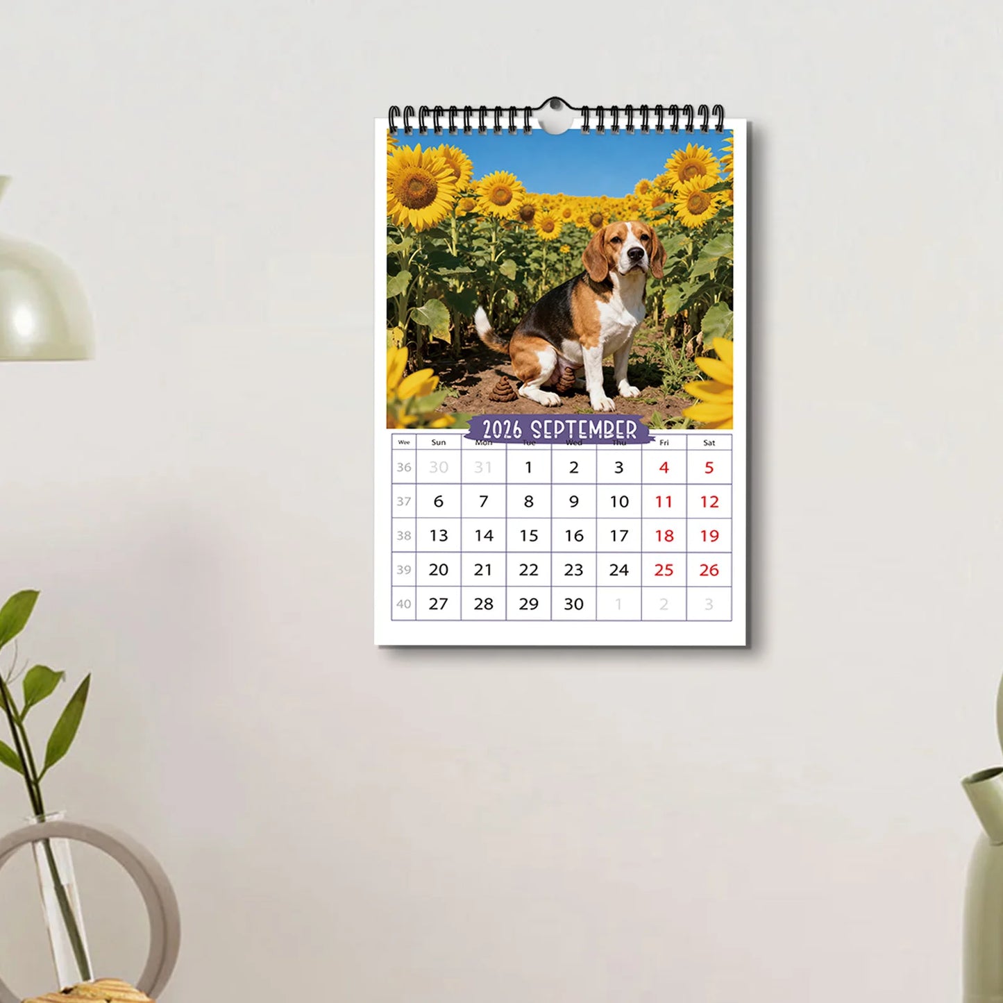1PC 2026 Cute Dog Theme Calendar,Featuring Various Dog Breeds,Perfect for Pet Lovers' Home Decoration,As A Heartwarming Pet Gift - Buy That Thang