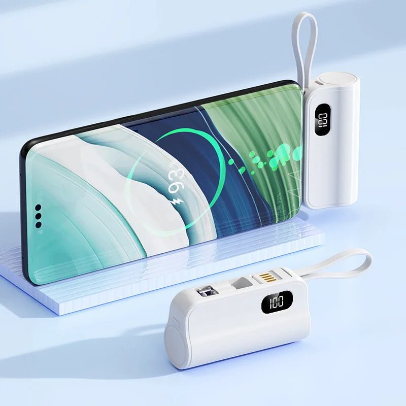 50000mAh Mini Capsule High Capacity Power Bank Portable Wireless Fast Charging External Battery for iPhone Xiaomi Huawei Samsung - Buy That Thang