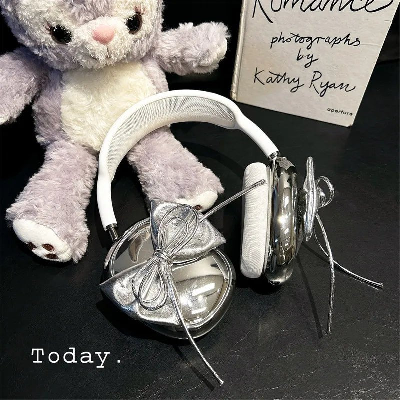 Electroplated Three - dimensional Bow Headphone Case - Buy That Thang