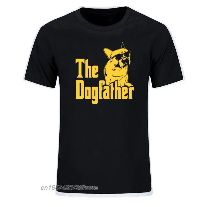 The Dogfather Dog Dad French Bulldog Funny T Shirts Men Cotton Harajuku Vintage - Buy That Thang