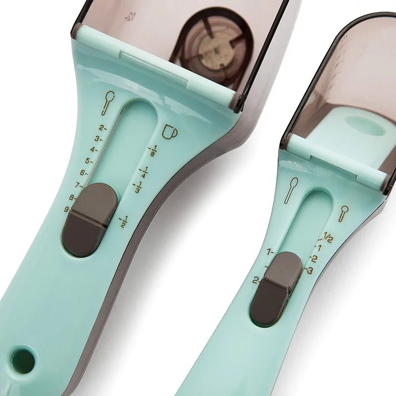 Adjustable Measuring Spoons with Magnetic Snaps - Set of 2 - Buy That Thang