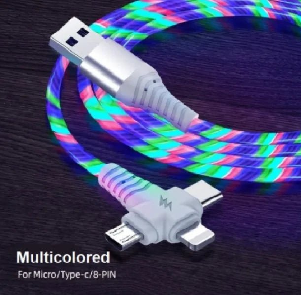 3 in 1 LED Flowing Charging Cable - Buy That Thang