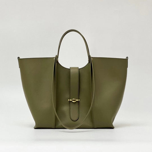 Genuine Leather Large Capacity Split High-grade Handbag For Women