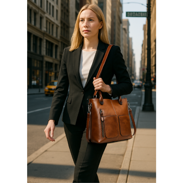 Women's Retro Tote Bag Simple Crossbody Bag