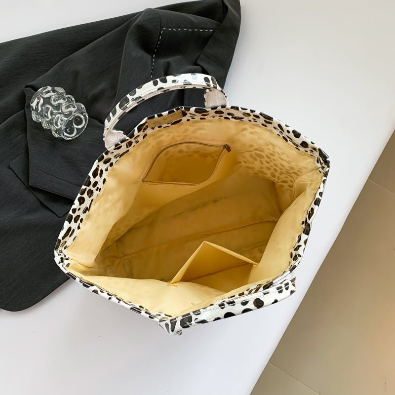 Larte Tote Leopard Handbag, Transparent PVC Beach Bag For Gym, Pool, And Travel With Inner Zipper Pocket - Buy That Thang