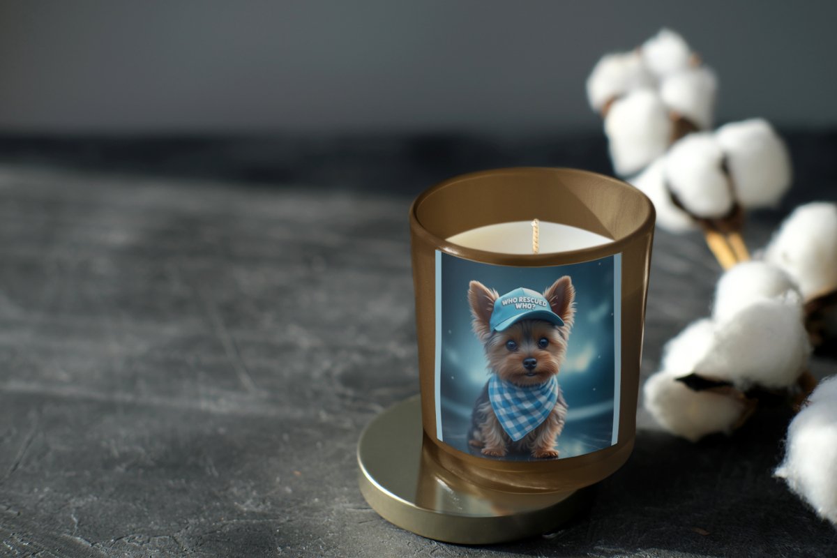Soy Candle WHO RESCUED' WHO Yorkie Boy - Buy That Thang