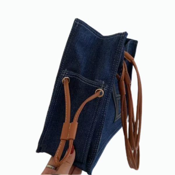 Retro Women's Denim Letter Tote Material Shoulder Bag Shoulder & top-handle Bag Casual Handbags