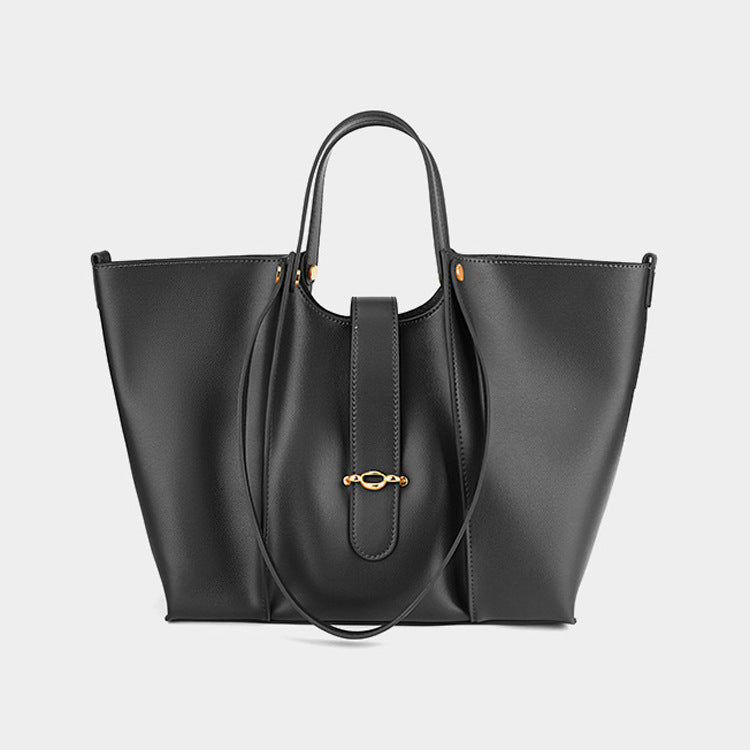Genuine Leather Large Capacity Split High-grade Handbag For Women