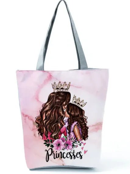 Cute Cartoon Super Mama Print Bag Travel Shoulder - Buy That Thang