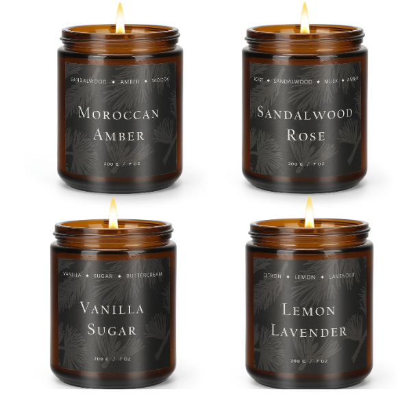 Personalized Ivory White Scented Candle – Custom Photo & Name