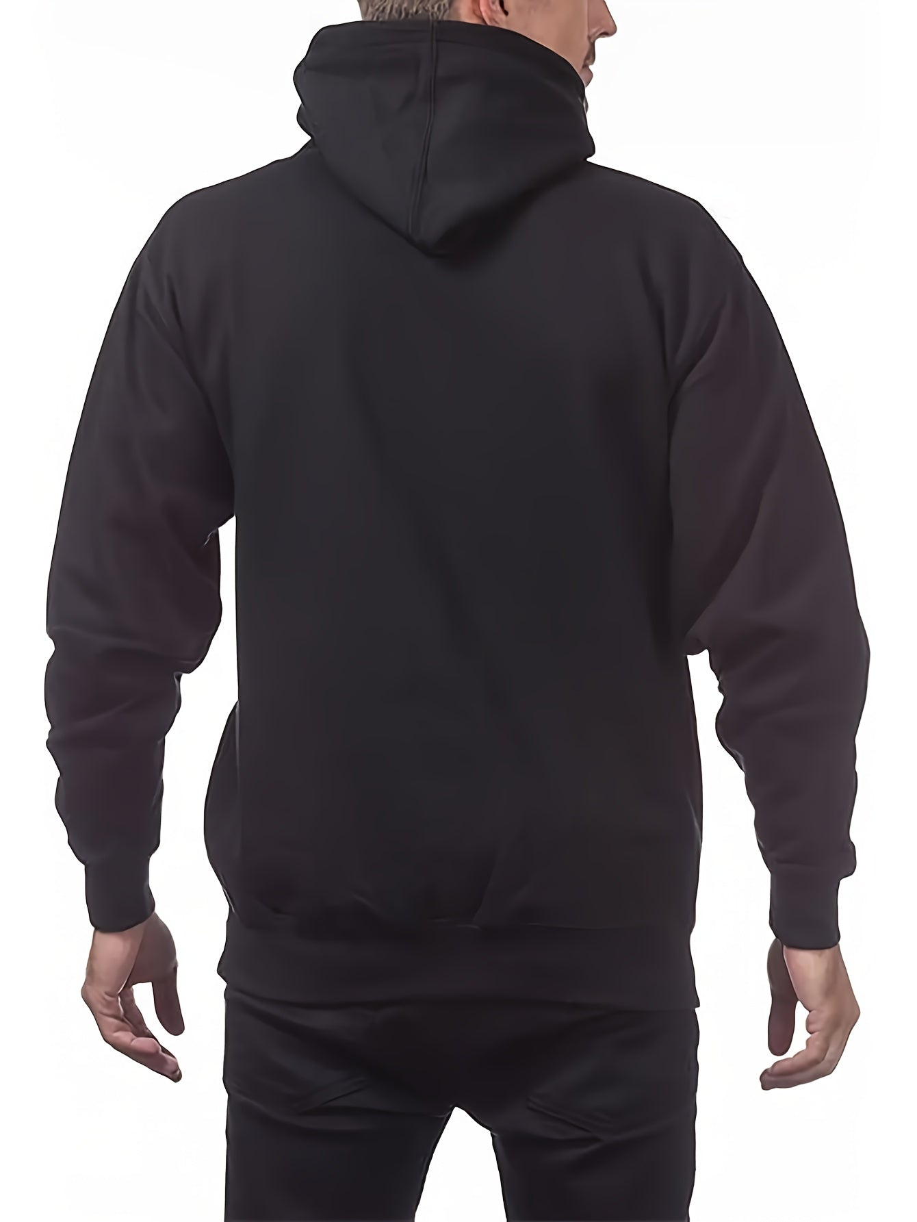 Fashionable Dog Mother Print Warm Pullover Hoodie, 250g, Casual Black Sweatshirt with Kangaroo Pocket, Long Sleeve Hoodie for Fall and Winter, Men'S Birthday Gifts, Unisex 2025 Couple Sweater Hoodie