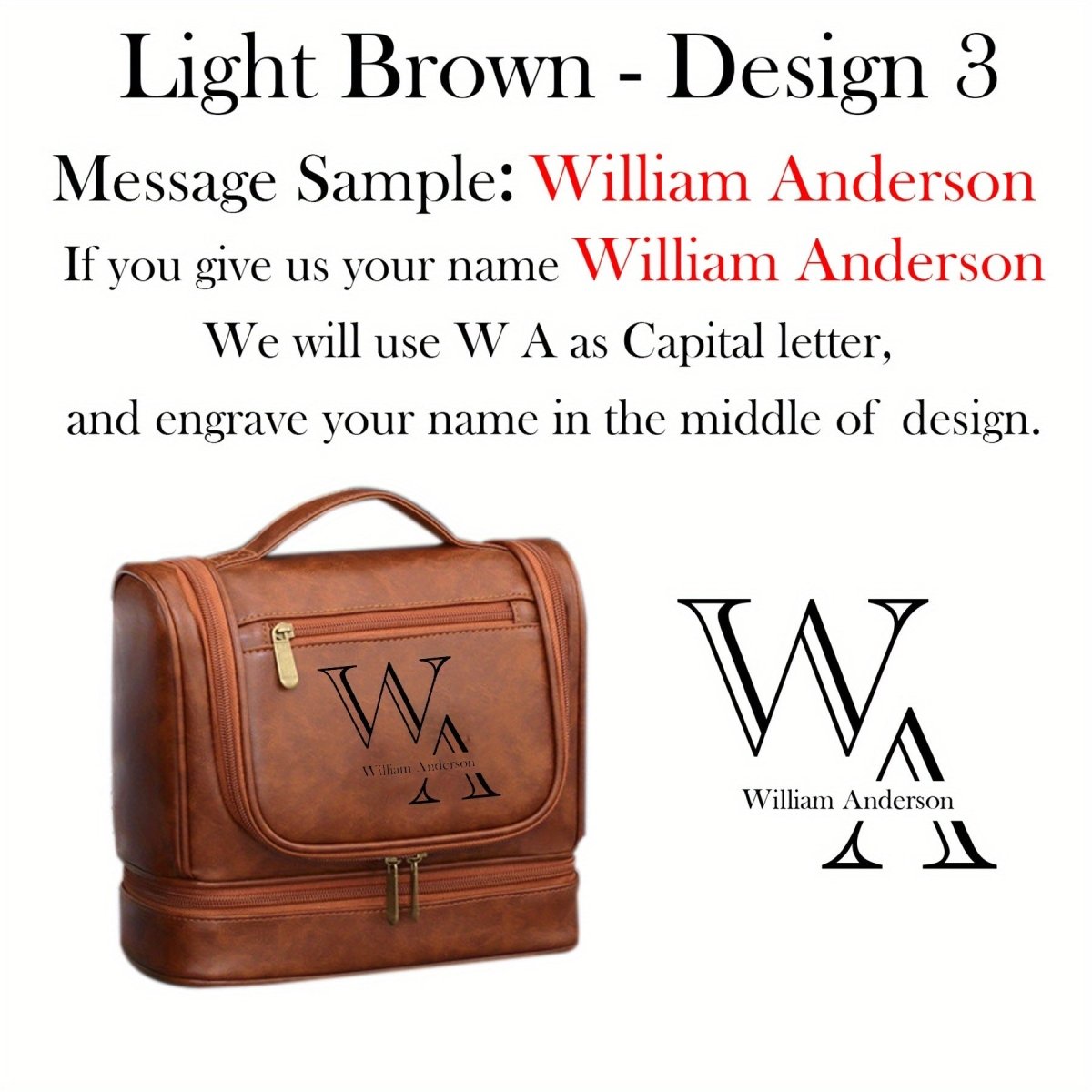 Personalized Men's Large - Capacity Travel Tote Bag - Custom Name/Initials, Elegant Organizer with Multiple Compartments, Hangable Design & Golden - Tone Hardware, Durable for Business, Vacation, Formal Events - Ideal Gift for Hu - Buy That Thang