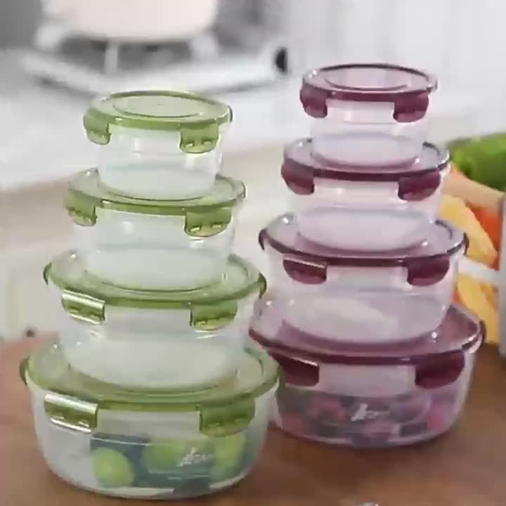3/4pcs Large Capacity Plastic Refrigerator Storage Boxes - Keeps Fruit, Vegetable, Meat, Egg, Dumpling Fresh - Air - tight, Fresh - keeping, Easy - to - Clean, Stackable, Space - saving Kitchen Food Containers - Buy That Thang