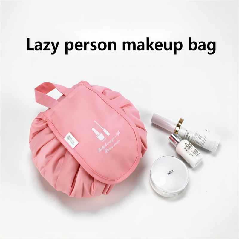 Lazy Toiletry or Makeup Bags Travel Home Large Capacity Waterproof Portable Storage Drawstring Bag Makeup Wash Bag